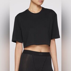 SKIMS relaxed tees oversized CROPPED t shirt
